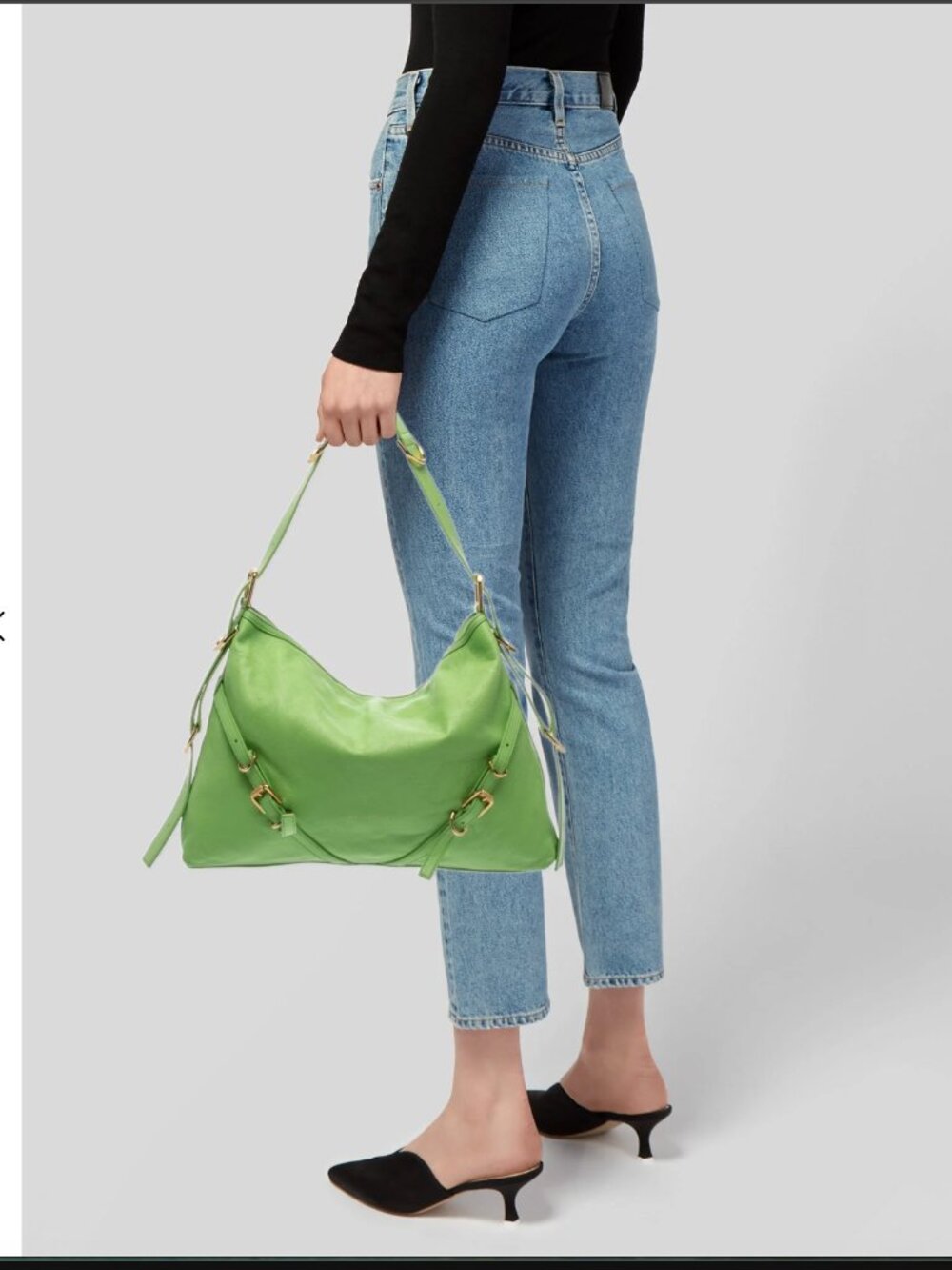 Givenchy Green Leather Voyou Bag Medium - Picture 2 of 5